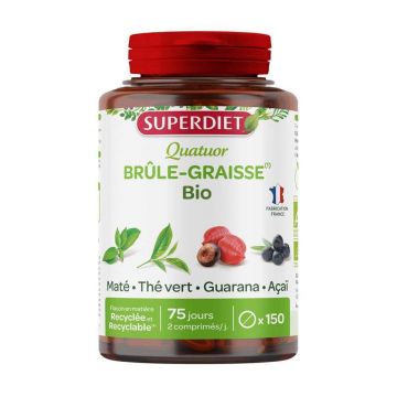 Superdiet Quatuor Fat Burner cu Guarana 150 comprimate