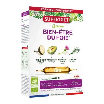 Superdiet Quatuor Liver Wellness 20 fiole 15ml