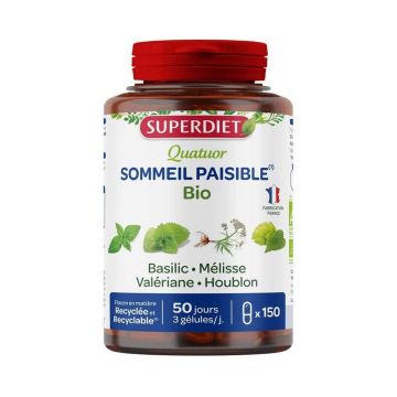 Superdiet Quatuor Serene Sleep Organic Lemon Balm 150 Gélules