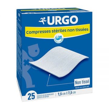 Urgo Tablete sterile nețesute 7,5 cm x 7,5 cm x25