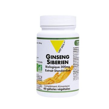 Vit'All+ Extract organic standardizat de ginseng siberian 300mg 60 capsule