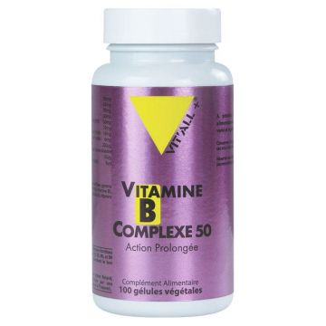 Vit'All+ Vitamine B Complex 50 cu acțiune prelungită 100 comprimate