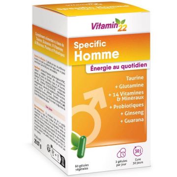 Vitamin'22 Specific pentru bărbați Energie zilnică 60 capsule vegetariene