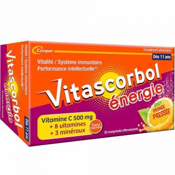 Vitascorbol Energy Suc de portocale 30 comprimate efervescente