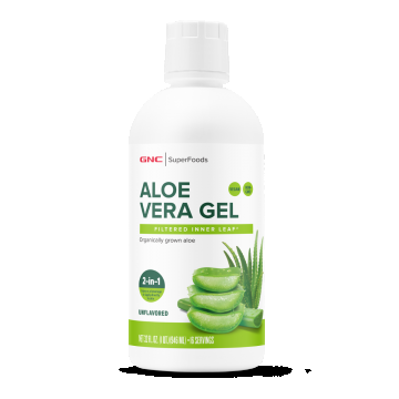 Aloe Vera Gel organic pentru digestie detoxifiere si imunitate SuperFoods, 946ml, GNC