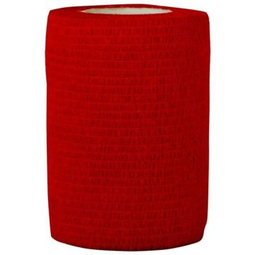 Asepta bandaj elastic autoadeziv 7.5cmX 450 cm rosu Copoly  X 1 rola