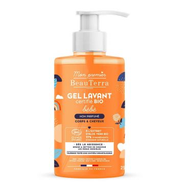 Beauterra Baby Gel de spălare cu parfum bio Piele sensibilă, corp și păr 250ml
