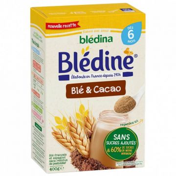 Bledina Blédine Cereale pudră grâu și cacao 6 luni+ 400g