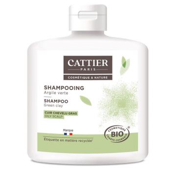 Cattier Argilă verde organică pentru scalp gras 250 ml