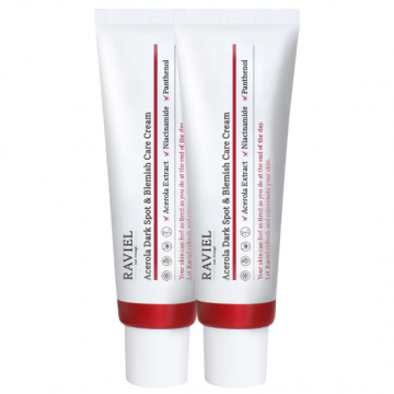 Crema de fata cu acerola impotriva petelor si imperfectiunilor, 2 x 50ml, Raviel