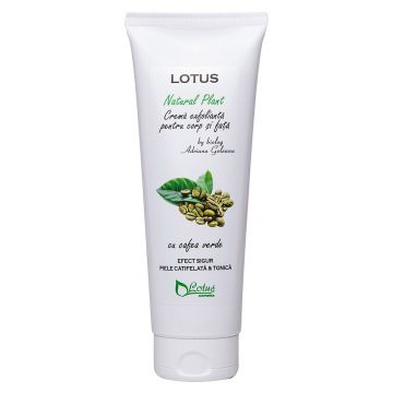Crema exfolianta cu cafea verde Natural Plant, 250ml, Lotus Cosmetics