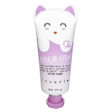Crema hidratanta pentru maini si unghii cu parfum de floare de bumbac, 60ml, Inuwet