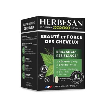 Herbesan Beauté Et Force Des Cheveux 60 Comprimés