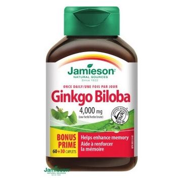 JAMIESON GINKGO BILOBA 1×90 tbl, ginkgo