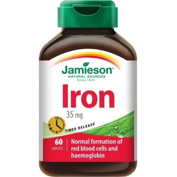 JAMIESON IRON 35 mg CU ELIBERARE PROGRESIVĂ 1×60 tbl, fier