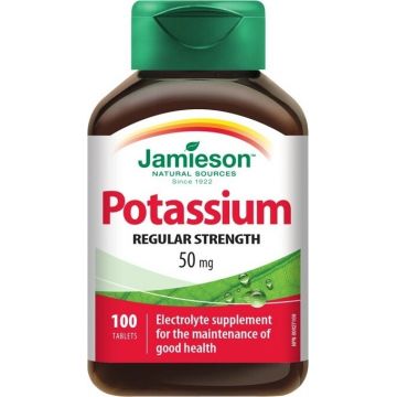 JAMIESON POTASIUM 50 mg 1×100 tbl, potasiu