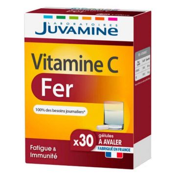 Juvamine Vitamina C Fier Oboseală și Imunitate 30 capsule