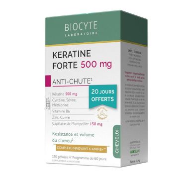 Keratine Forte 500 mg, 120 capsule, Biocyte