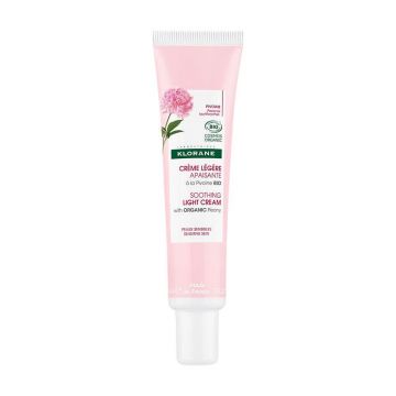 Klorane Peony Organic Soothing Light Cream Piele sensibilă 40 ml