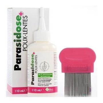 Lotiune tratament pentru paduchi si lindini, 100ml + Pieptene metalic + casca, Parasidose Express