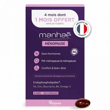 Menopauză fără hormoni Manhaé, 120 capsule, Laboratoires Nutrisanté