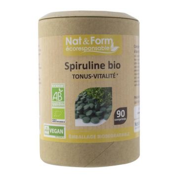 Nat&Form spirulină organică 90 comprimate