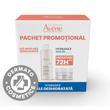 Pachet Hydrance Aqua gel 50ml + Apa micelara demachianta 400ml, Avene