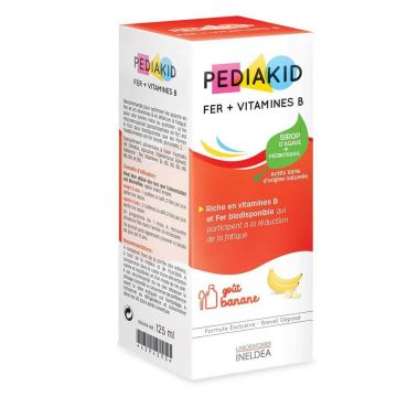 Pediakid Fier + Vitamine B Sirop cu aromă de banane 125 ml