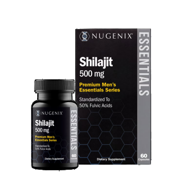 Rasina pura de Shilajit din Himalaya Nugenix® Shilajit, 60 capsule, GNC