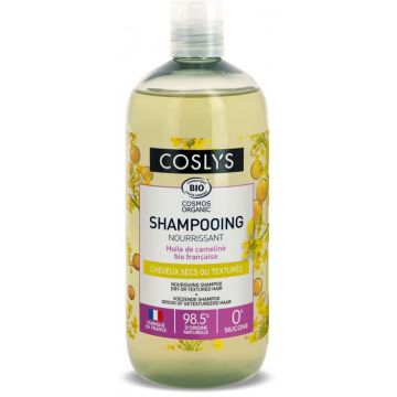 Sampon bio pentru ingrijire par uscat si deteriorat cu Ulei de Camelina, 500ml, Coslys