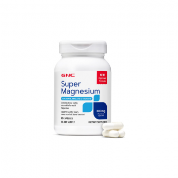 Super magneziu 300 mg, 90 capsule, GNC