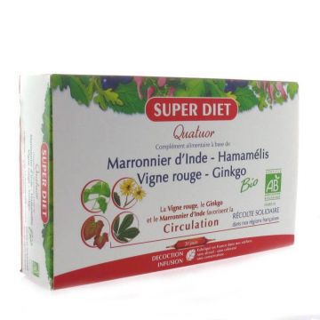 Superdiet Quatuor Circulație Bio 20 fiole 15ml