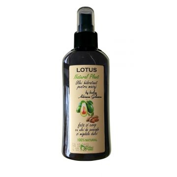 Ulei hidratant pentru masaj corp cu ulei de avocado si migdale dulci Natural Plant, 150ml, Lotus Cosmetics