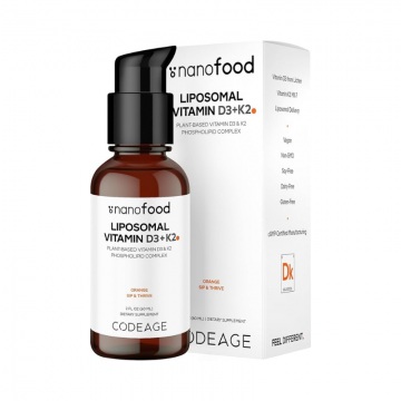Vitamina D3+K2 Lipozomala cu aroma de portocala CodeAge, 59.2ml, GNC