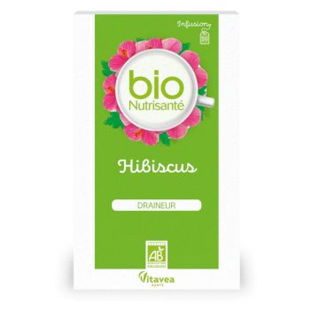 Vitavea Santé BioNutrisanté Infusion Hibiscus Draineur 20 pliculețe