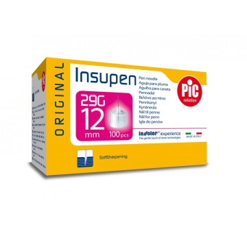 Ace sterile pen insulina Insupen 29G x 12 mm, 100 bucati, Pic Solution