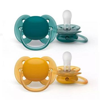 Avent Ultra Soft Suzete ortodontice 6 - 18 luni Piele foarte sensibilă x2