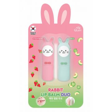 Balsam de buze duo capsuni & mar, 2x3.5g, Quret