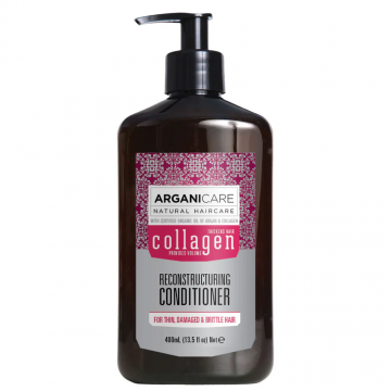 Balsam reparator cu colagen pentru par subtire deteriorat si fragil, 400ml, Arganicare