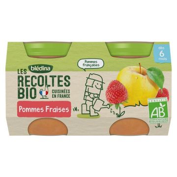 Blédina Conserve de fructe Les Recoltes Bio De la 6 luni 2x130g
