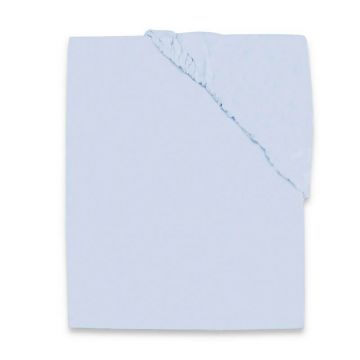 Cearceaf din jerse de bumbac cu elastic pentru patut, Light Blue, 120x60 cm, MimiNu