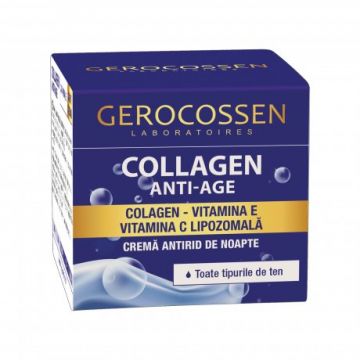 Crema antirid de noapte Collagen Anti-Age, 50ml, Gerocossen