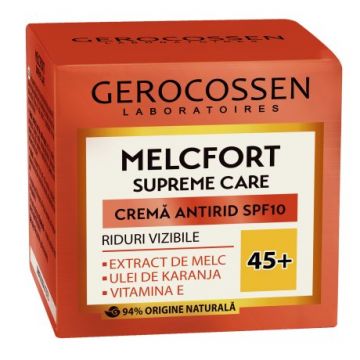 Crema antirid riduri vizibile 45+ cu SPF10 Melcfort Supreme Care, 50ml, Gerocossen