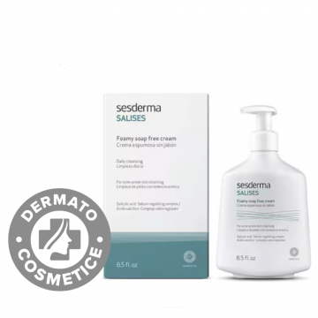 Crema pentru curatarea tenului acneic fara sapun Salises, 250ml, Sesderma