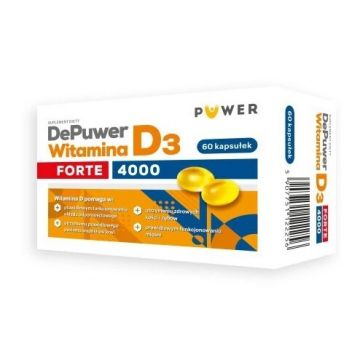 DePuwer Forte Vitamina D3 4000, 60 capsule
