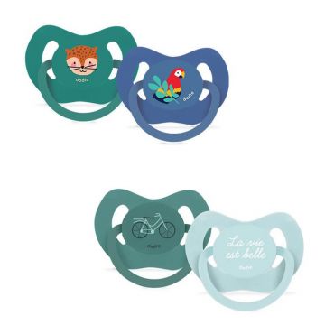 Dodie suzete din silicon fiziologic 18 luni + 2pcs