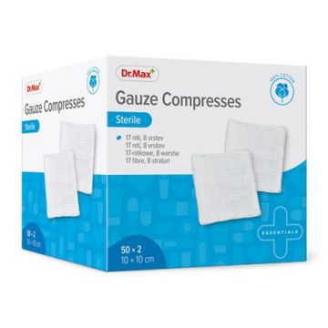 Dr. Max Comprese sterile 10x10 cm, 2 bucati