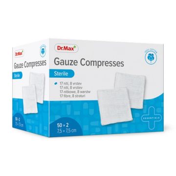 Dr. Max Comprese sterile 7.5x7.5 cm, 2 bucati