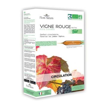 Flora Natura Organic viță de vie roșie Circulație 20 fiole