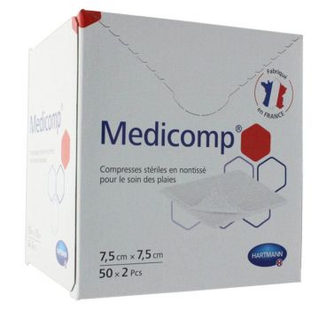 Hartmann Medicomp Comprimate sterile nețesute 7.5cm x 7.5cm 50x2